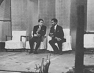 Archivo:Crown Prince Akihito and Emperor Haile Selassie I of Ethiopia