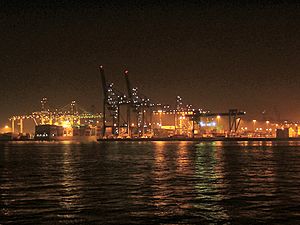 Archivo:ECT waalhaven bij nacht