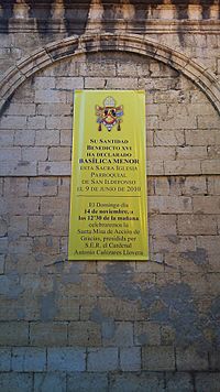 Archivo:Jaén - San Ildefonso, Cartel Basílica