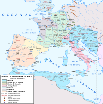 Archivo:Mapa Imperio Occidental año 410