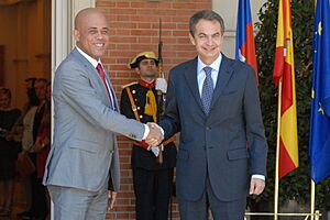 Archivo:Michel Martelly with Rodriguez Zapatero