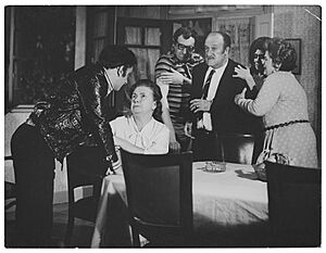 Olmedo, Quesada, Espindola, Linvel, en Mi novia el travesti.jpg