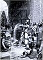 Shalmaneser I pours out the dust of Arina before his god Ashur