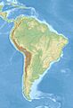 South America laea relief location map