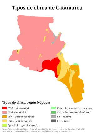 Archivo:Tipos de clima de Catamarca (Köppen)