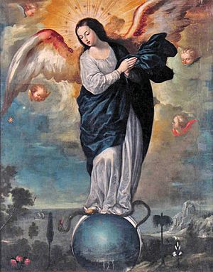 Archivo:Virgen alada del Apocalípsis Miguel de Santiago