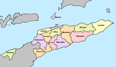 Archivo:2022 East Timor, administrative divisions - de - colour