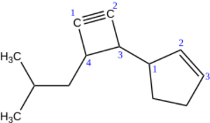 Archivo:3-(2-ciclopentenil), 4-isobutil; 1-ciclobutino
