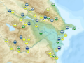 Azerbaijan state reserves, state nature sanctuaries and national parks location map