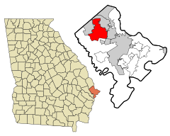 Chatham County Georgia Incorporated and Unincorporated areas Pooler Highlighted.svg