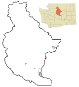 Chelan County Washington Incorporated and Unincorporated areas Entiat Highlighted.svg