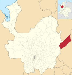 Yondó ubicada en Antioquia