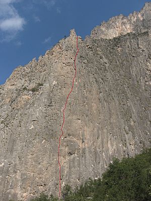 Archivo:El Potrero Chico - Pancha Via Rides Again marked on Moto Wall