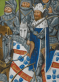 Ferdinand I of Portugal - Chronique d' Angleterre (Volume III) (late 15th C), f.201v - BL Royal MS 14 E IV (cropped)
