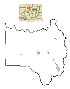 Grand County Colorado Incorporated and Unincorporated areas Hot Sulphur Springs Highlighted.svg
