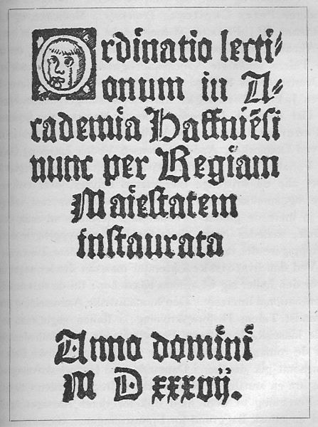 Københavns universitet lektionskatalog 1537