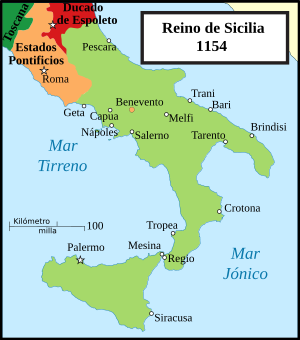 Archivo:Kingdom of Sicily 1154-es