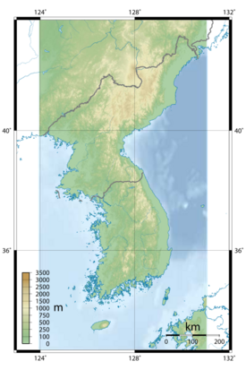 Archivo:Korea topographic map