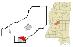 Madison County Mississippi Incorporated and Unincorporated areas Madison Highlighted.svg