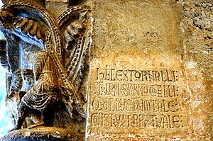 Archivo:Monestir de Sant Cugat - Inscripció d'Arnau Cadell