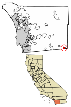 San Diego County California Incorporated and Unincorporated areas Jacumba Highlighted 0637022.svg
