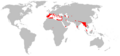 Suncus etruscus range Map