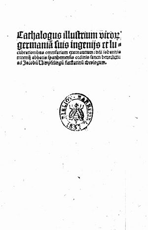 Archivo:Trithemius, Iohannes – De viris illustribus Germaniae, 1495 – BEIC 11781701