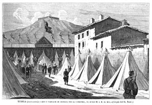 Archivo:1875-01-30, La Ilustración Española y Americana, Tudela (Navarra), Arco y pabellón de entrada por la carretera, en honor del rey