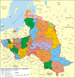 Archivo:Administrative division of the Polish-Lithuanian Commonwealth in 1789