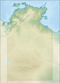 Australia Northern Territory relief location map