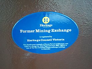 Archivo:Blue plaque Ballarat mining exchange