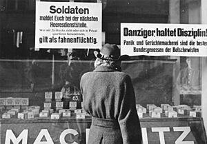 Archivo:Bundesarchiv Bild 146-1996-030-12A, Danzig, Frau vor Schaufenster