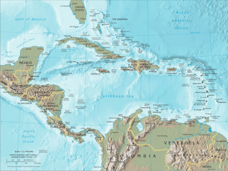 Archivo:CIA map Central America & Caribbean