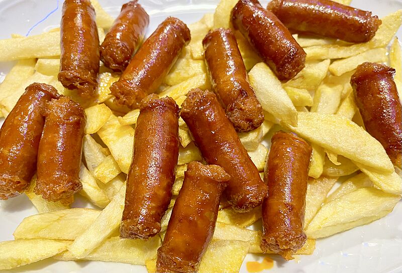 Chistorra con pataques frites
