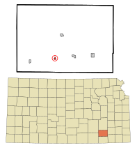 Elk County Kansas Incorporated and Unincorporated areas Moline Highlighted.svg