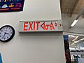 Emergency exit sign (English and Inuktitut)