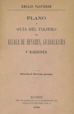 Emilio Valverde (1886) Plano y guía de Alcalá de Henares, Guadalajara y Sigüenza.png