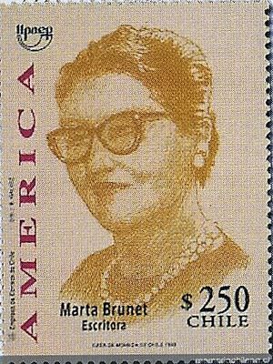 Archivo:Estampilla de homenaje a Marta Brunet (1897-1867)
