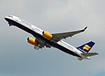 Icelandair Boeing 757-200 (TK-FIT) departs London Heathrow Airport 2ndJuly2014 arp.jpg