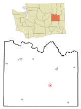 Lincoln County Washington Incorporated and Unincorporated areas Harrington Highlighted.svg