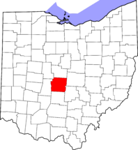 Map of Ohio highlighting Franklin County.svg