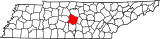 Map of Tennessee highlighting Rutherford County.svg