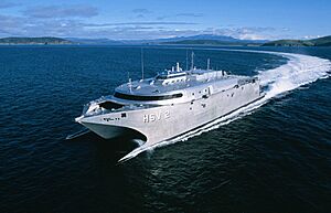 Archivo:US Navy 031104-N-0000S-001 High Speed Vessel Two (HSV 2) Swift is participating in the West African Training Cruise