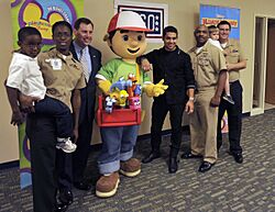 US Navy 090922-N-1232M-002 Actor Wilmer Valderrama, the voice of Handy Manny on a Disney animated children's show, visited with students at Training Support Center Great Lakes.jpg