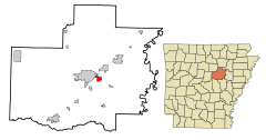 White County Arkansas Incorporated and Unincorporated areas Kensett Highlighted.svg