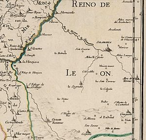 Archivo:Área de Salamanca en mapa de Cartes Generales de toutes les parties du Monde. 1666. Nicolas Sanson. París