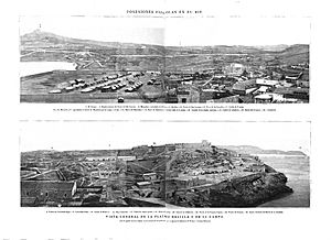 Archivo:1893-10-30, La Ilustración Española y Americana, Vista general de la plaza de Melilla y de su campo, Venancio Álvarez Cabrera