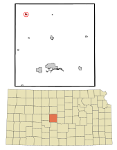 Barton County Kansas Incorporated and Unincorporated areas Galatia Highlighted.svg