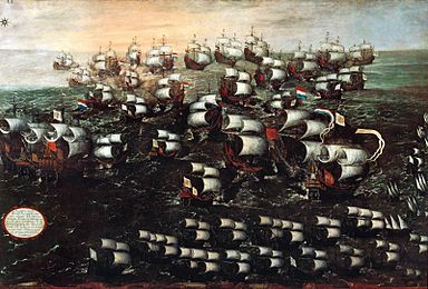 Archivo:Batalla naval de Pernambuco o de los Abrojos (vista II). Hacia 1632 cuadro2-v2-2