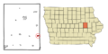 Benton County Iowa Incorporated and Unincorporated areas Atkins Highlighted